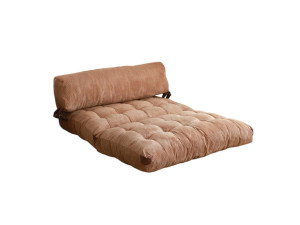 Sofá cama de tela "Fold" 2 plazas - 120 x 75 x 79 cm - Marrón