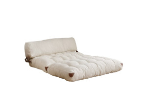Sofá cama 2 plazas en tejido "Fold" - 120 x 75 x 79 cm - Crema