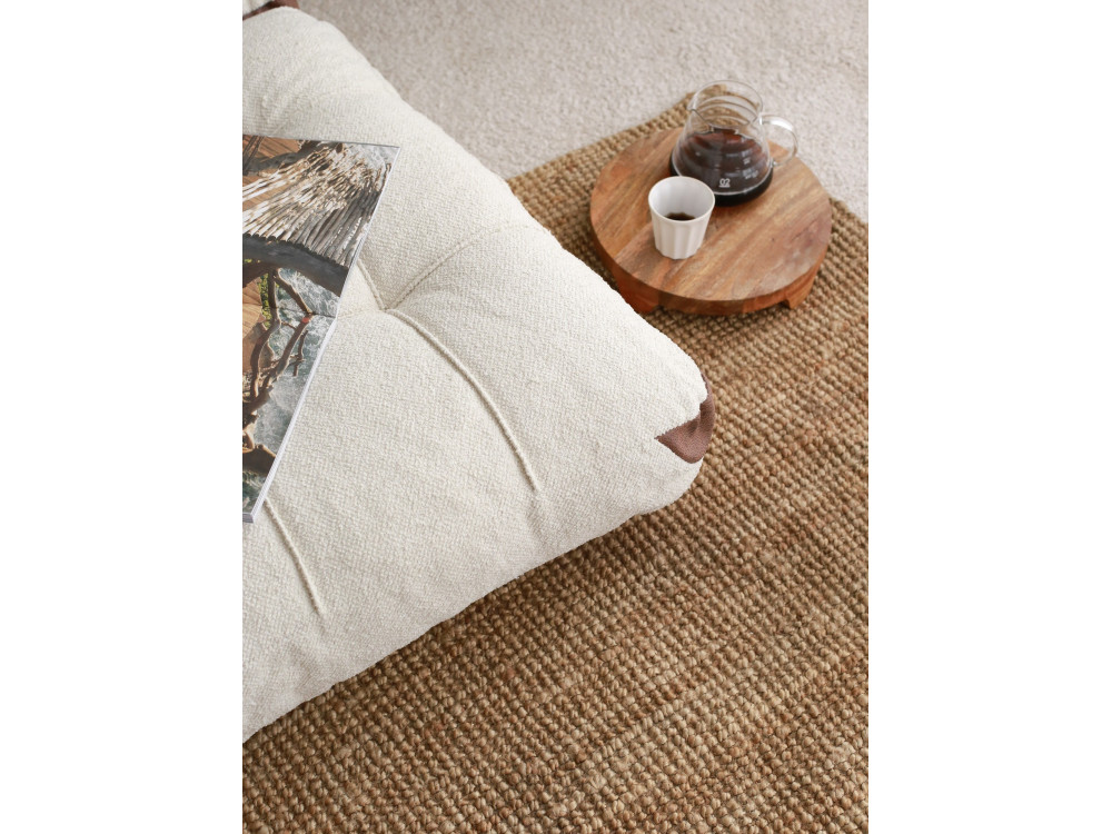 Sofá cama 2 plazas en tejido "Fold" - 120 x 75 x 79 cm - Crema
