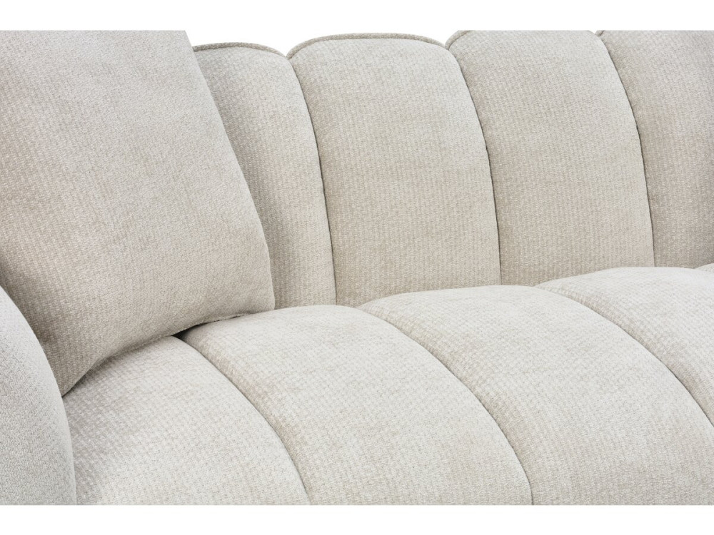 Sofá recto de tela estilo «bubble» «Balzac» - 3 plazas - Beige