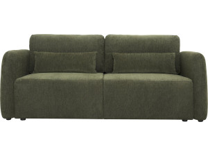 Sofá recto convertible de tela «Concorde» de 3 plazas - Verde