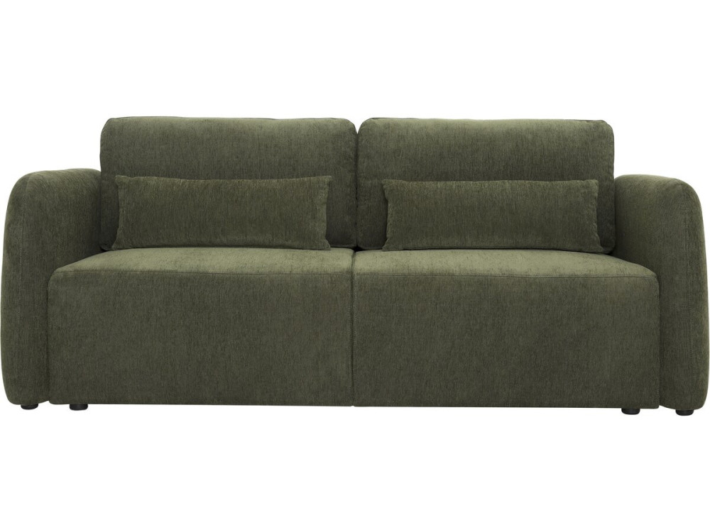 Sofá recto convertible de tela «Concorde» de 3 plazas - Verde