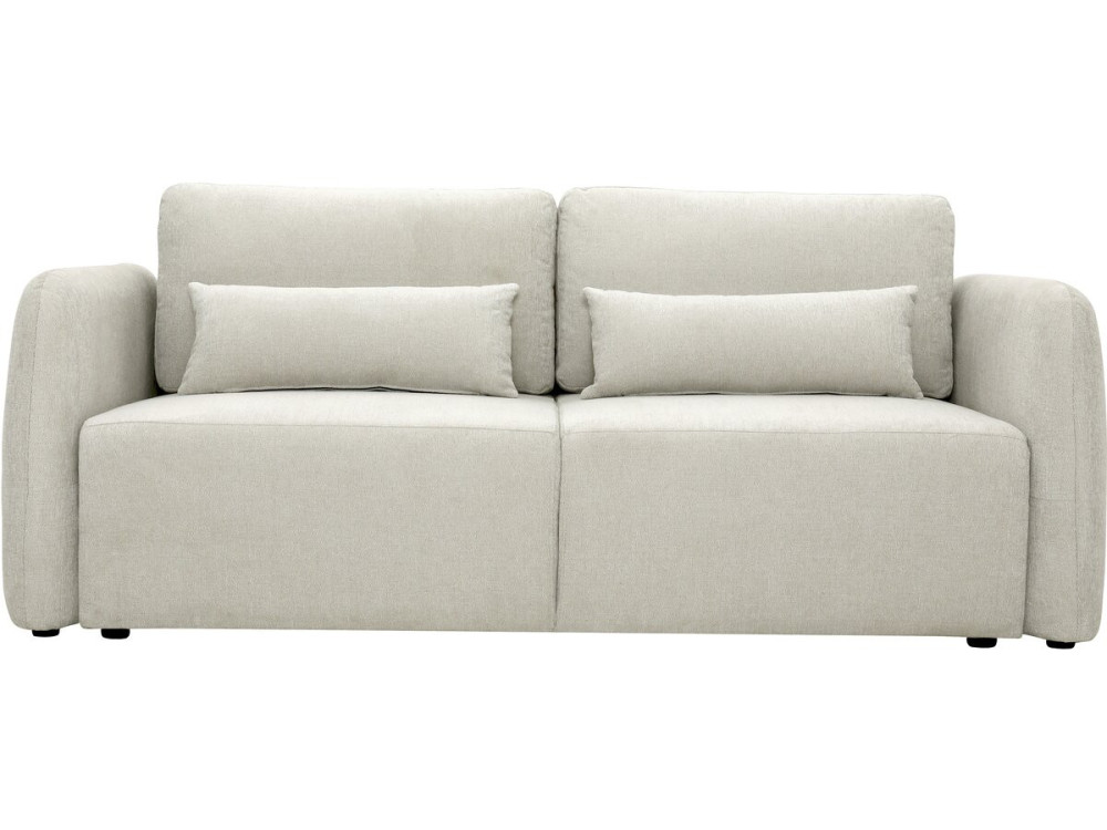 Sofá recto convertible de tela «Concorde» de 3 plazas - Beige