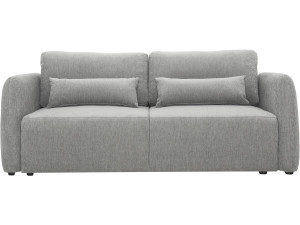 Sofá recto convertible de tela «Concorde» de 3 plazas - Gris