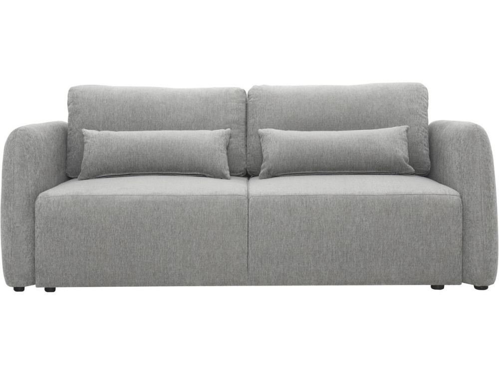 Sofá recto convertible de tela «Concorde» de 3 plazas - Gris