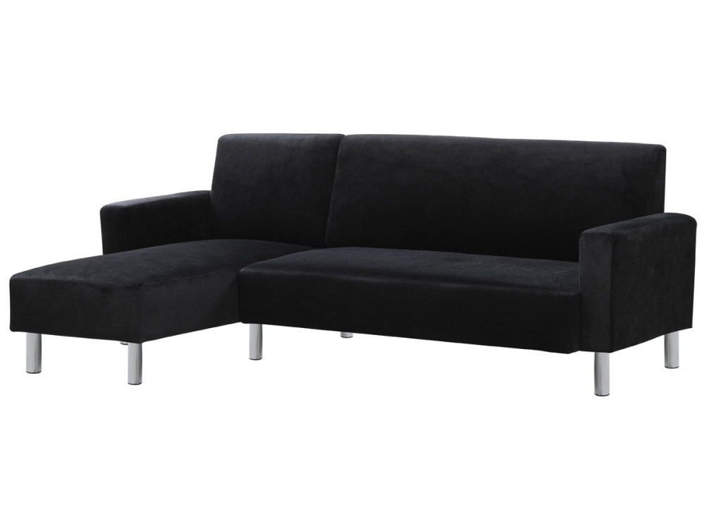 Sofá en tela esquinero reversible "Rio"- Negro