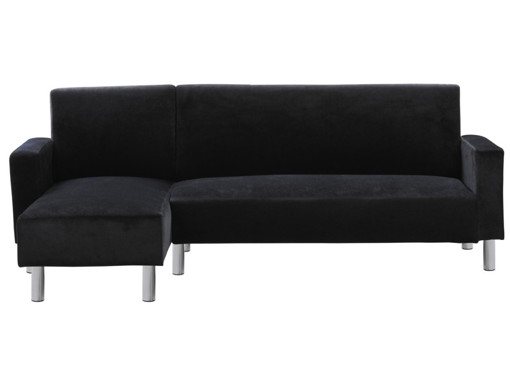 Sofá en tela esquinero reversible "Rio"- Negro