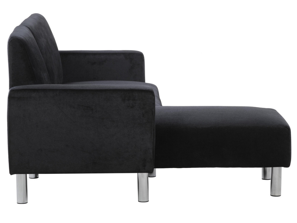 Sofá en tela esquinero reversible "Rio"- Negro