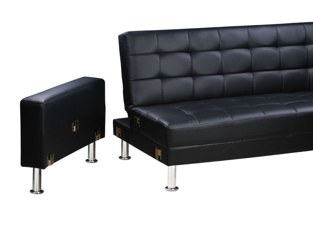 Sofá esquinero convertible y reversible "Theo" - 4 plazas - Negro