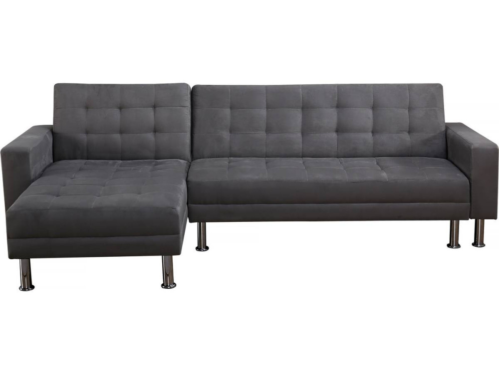 Sofá esquinero convertible y reversible "Theo" - 4 plazas - Gris