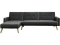 Sofá esquinero "Jules" - 3 plazas - Gris oscuro - Gris