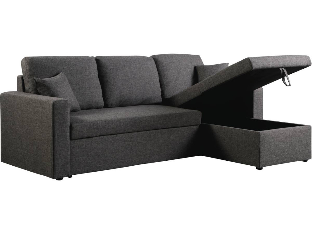Sofá esquinero convertible "Alain" - 3 plazas - Gris
