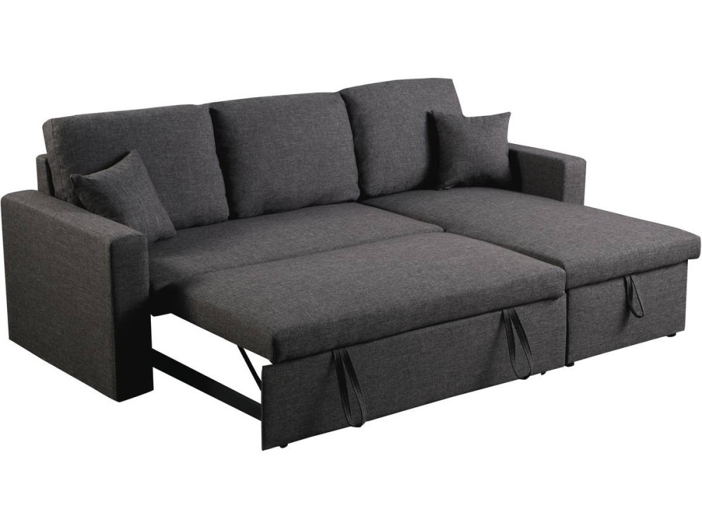 Sofá esquinero convertible "Alain" - 3 plazas - Gris