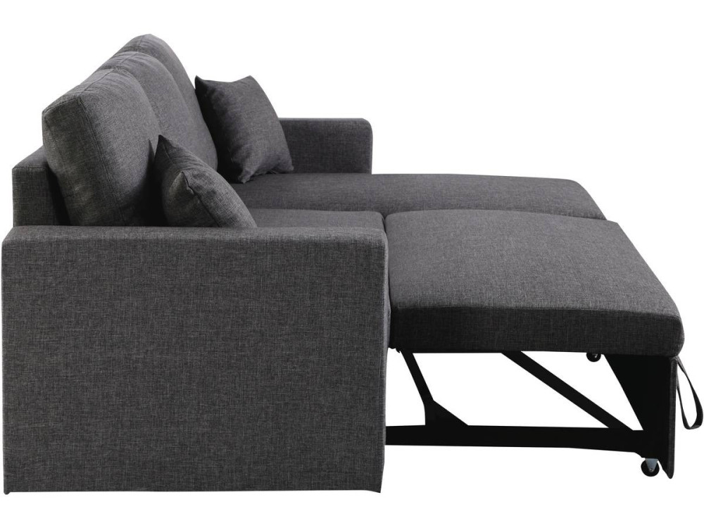 Sofá esquinero convertible "Alain" - 3 plazas - Gris
