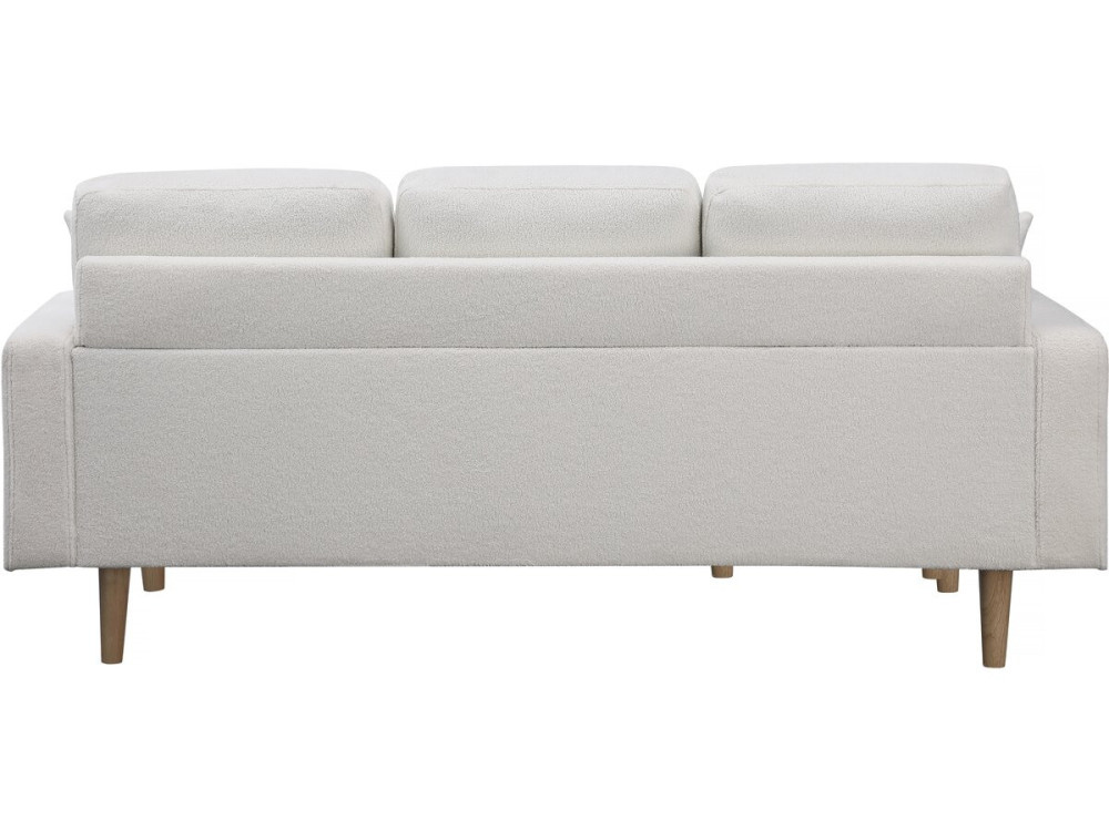 Sofá esquinero de tela reversible "Gabby" - 3 plazas - Blanco