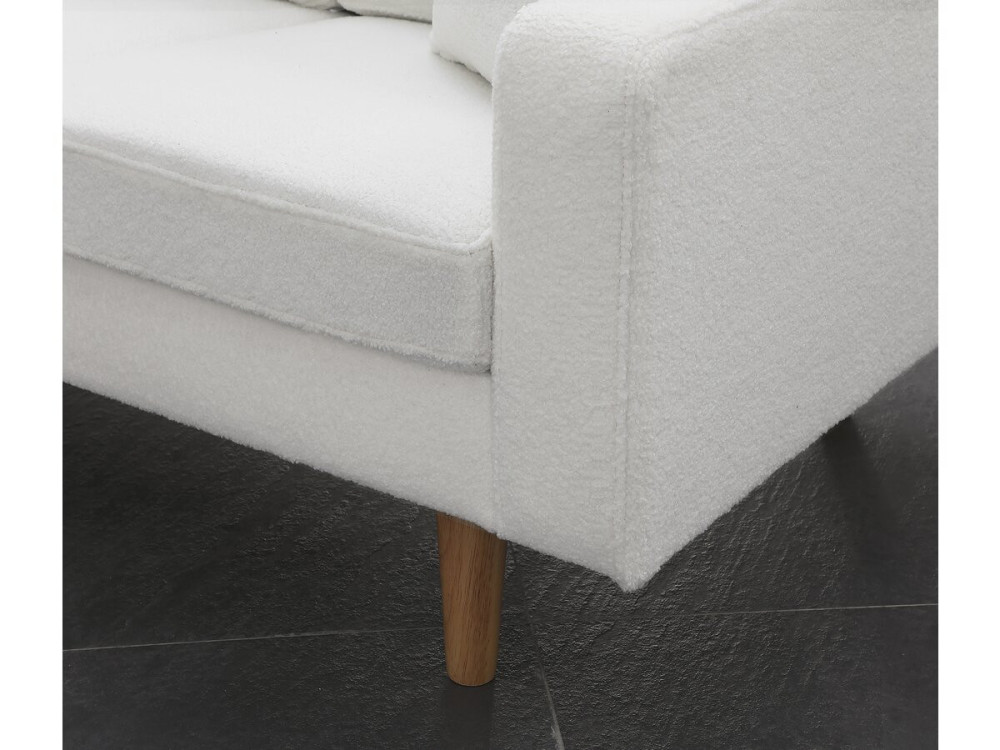 Sofá esquinero de tela reversible "Gabby" - 3 plazas - Blanco