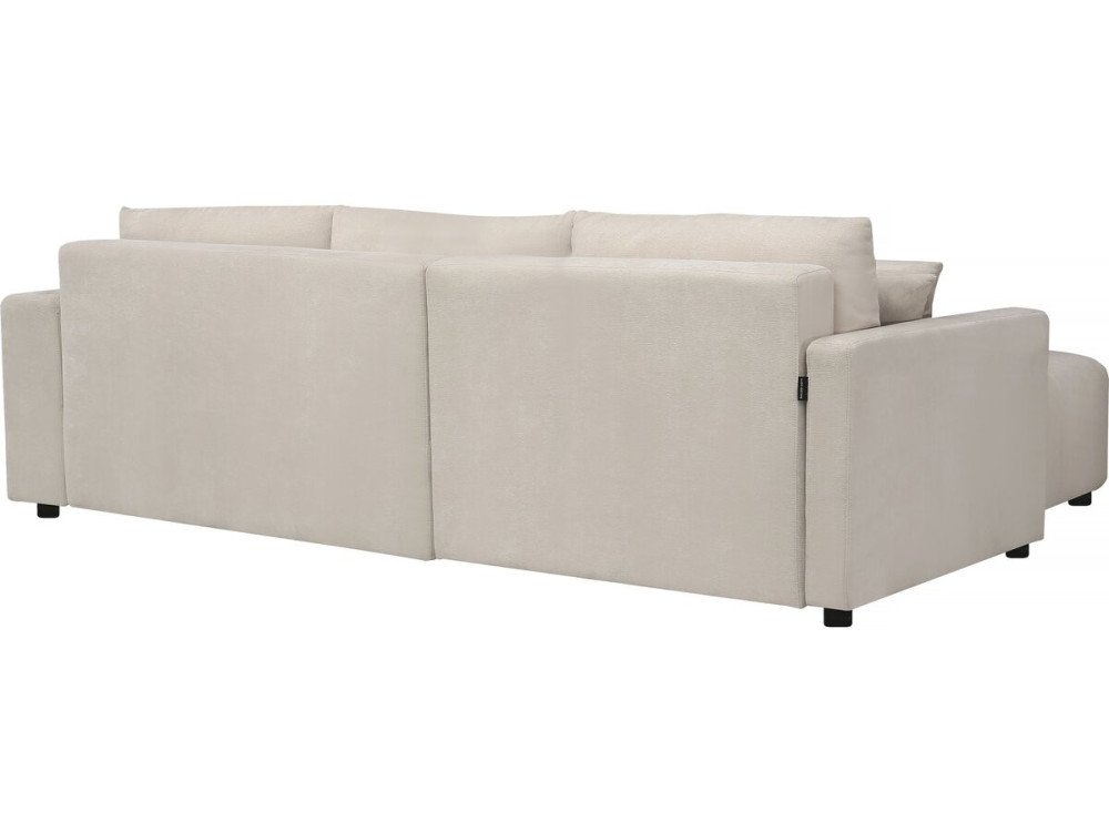 Sofá cama esquinero 3 plazas en tejido de chenilla - "Trocadero" - Beige