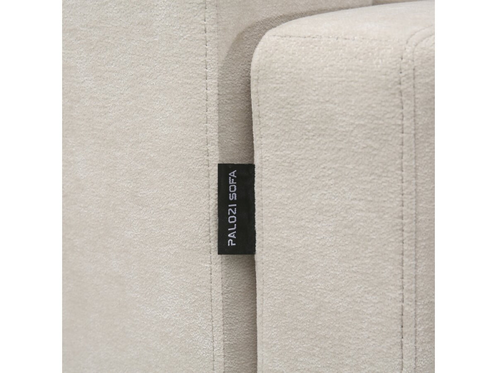 Sofá cama esquinero 3 plazas en tejido de chenilla - "Trocadero" - Beige
