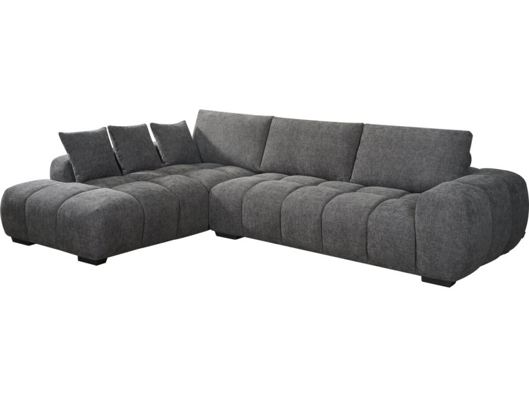 Sofá esquinero de tela “Monceau” – 3 plazas – Gris