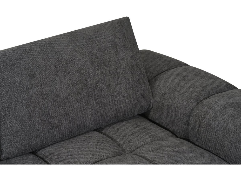 Sofá esquinero de tela “Monceau” – 3 plazas – Gris