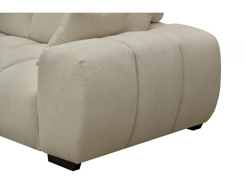 Sofá esquinero de tela "Monceau" - 3 plazas - Beige