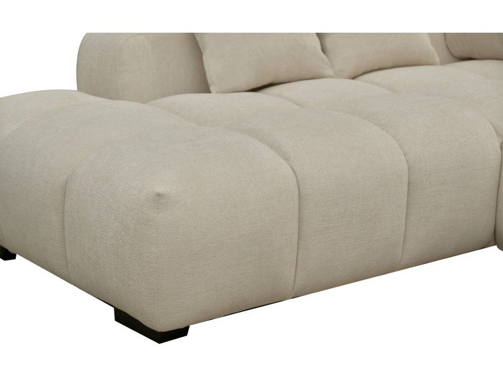 Sofá esquinero de tela "Monceau" - 3 plazas - Beige