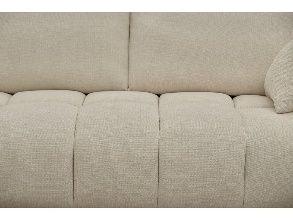 Sofá esquinero de tela "Monceau" - 3 plazas - Beige