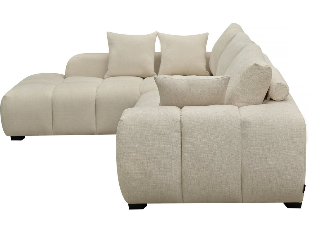 Sofá esquinero de tela "Monceau" - 3 plazas - Beige