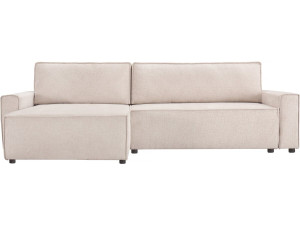 Sofá cama esquinero "Montaigne" de tela texturizada - 4 plazas - Beige