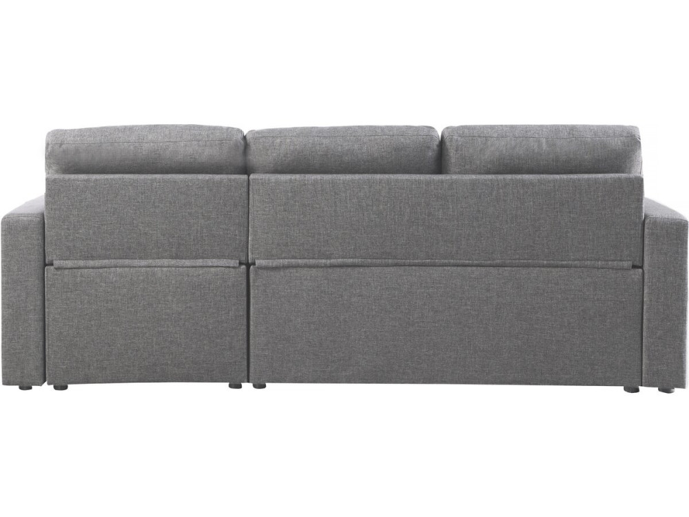 Sofá esquinero convertible/reversible con cómoda "Alain II" - 3 plazas - Gris claro
