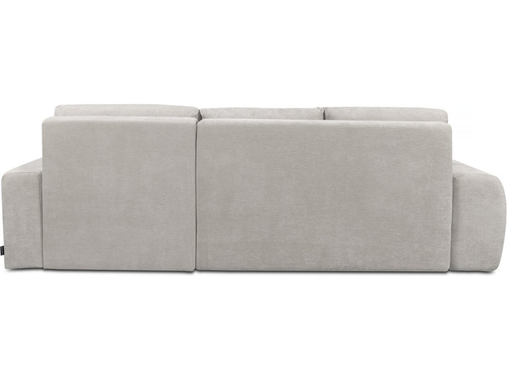 Sofá cama esquinero derecho en tejido chenilla "Verneuil" - 3 plazas - Beige