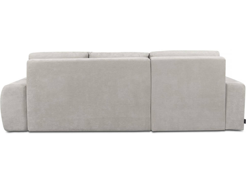 Sofá cama esquinero izquierdo en tejido chenilla "Verneuil" - 3 plazas - Beige