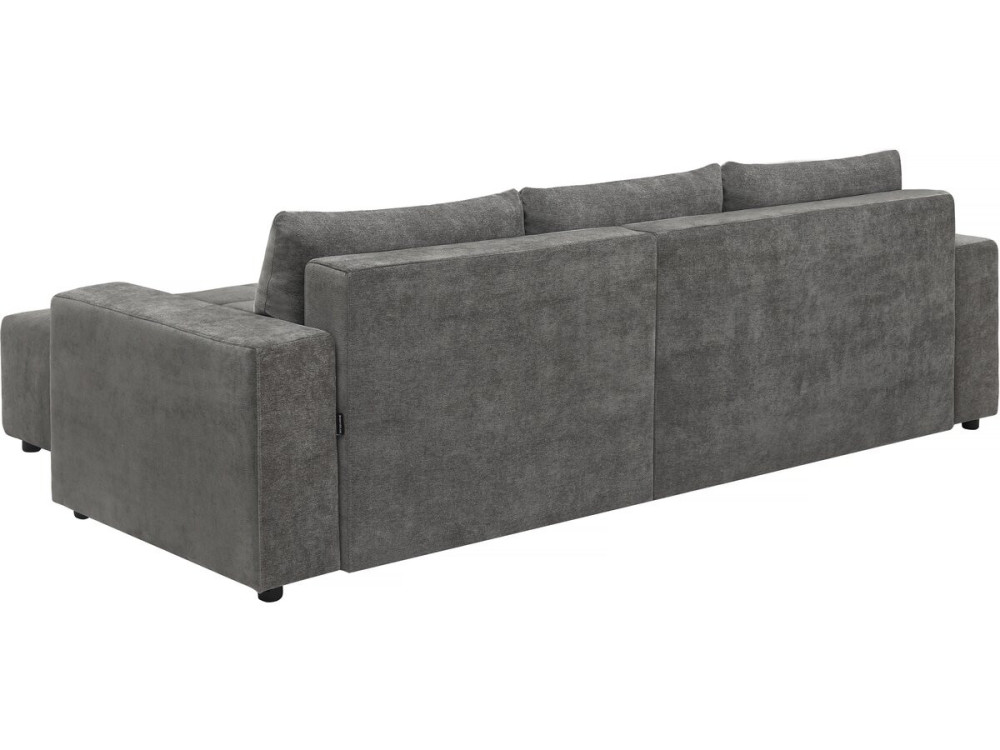 Sofá esquinero de tela reversible/convertible - "George" - 4 plazas - Gris