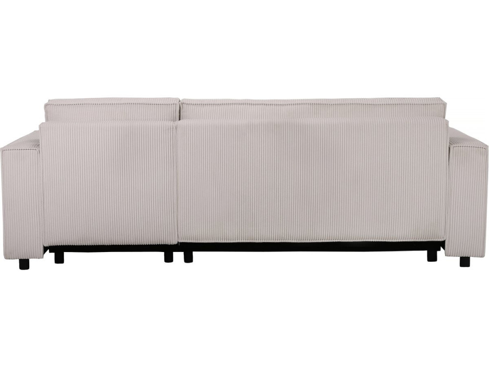 Sofá esquinero de pana "Montaigne S" - 3 plazas - Beige