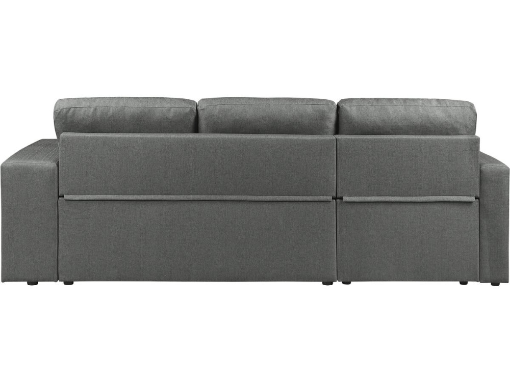 Axel" sofá convertible/reversible esquinero de tela burbuja - 3 plazas - Gris