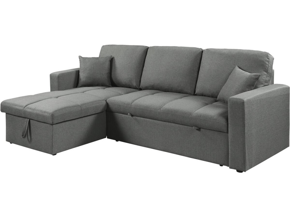 Sofá esquinero convertible/reversible "Alain" estilo burbuja - 3 plazas - Gris