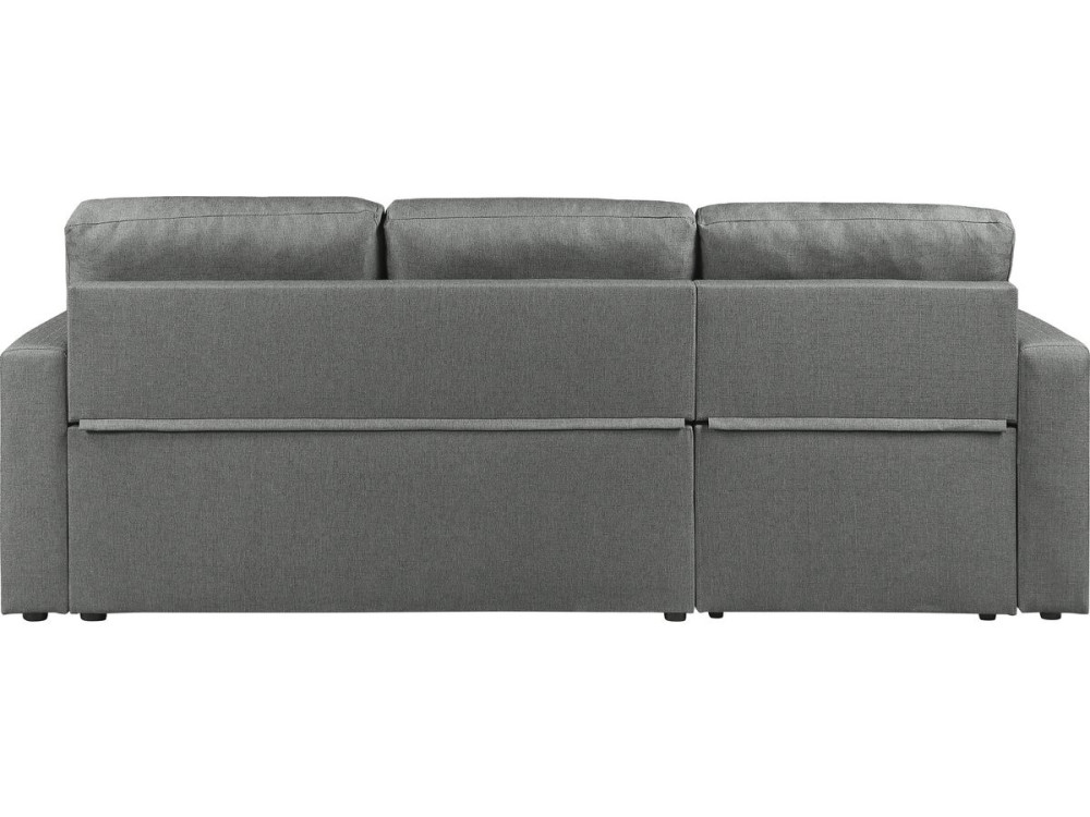 Sofá esquinero convertible/reversible "Alain" estilo burbuja - 3 plazas - Gris
