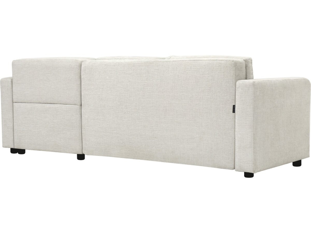 Sofá esquinero convertible/reversible de tela "Charles" - 3 plazas - Beige