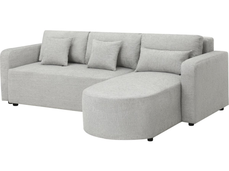 Sofá esquinero convertible y reversible de tela "Charles" - 3 plazas - Gris