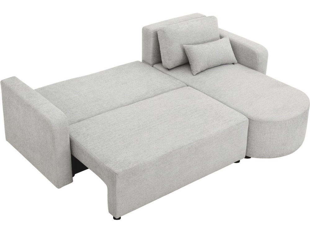 Sofá esquinero convertible y reversible de tela "Charles" - 3 plazas - Gris
