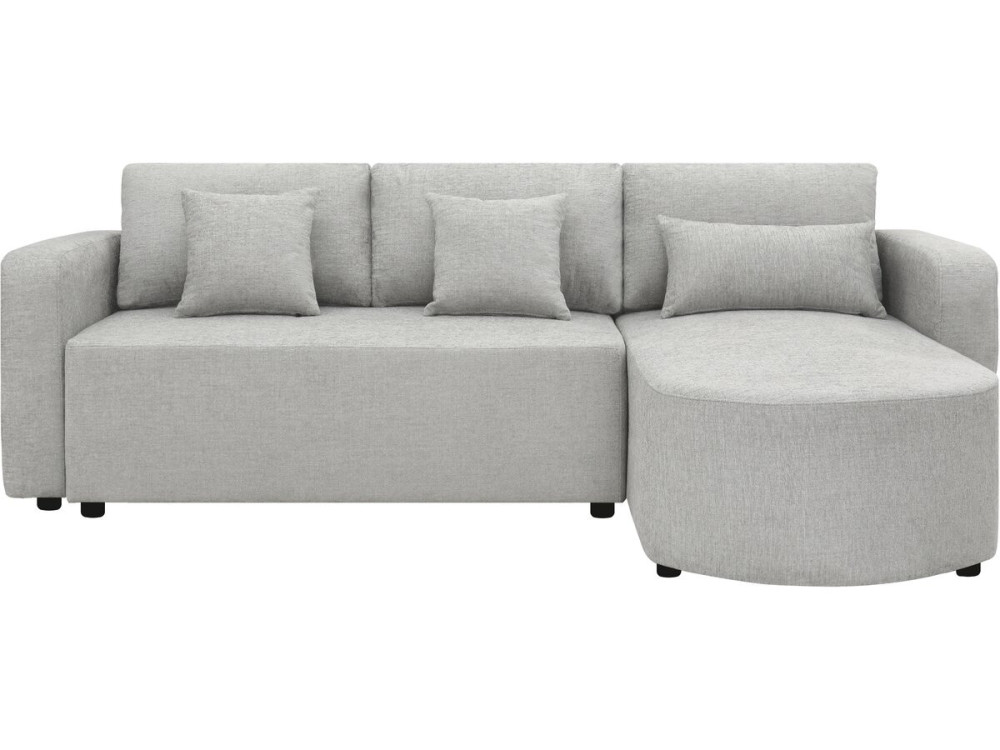 Sofá esquinero convertible y reversible de tela "Charles" - 3 plazas - Gris