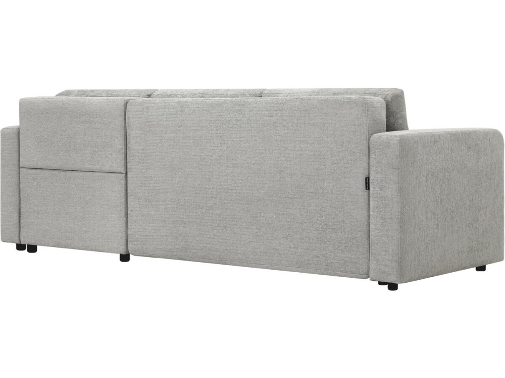 Sofá esquinero convertible y reversible de tela "Charles" - 3 plazas - Gris