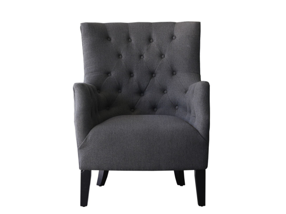 Sillón escandinavo "Duchesse" en tela - Gris