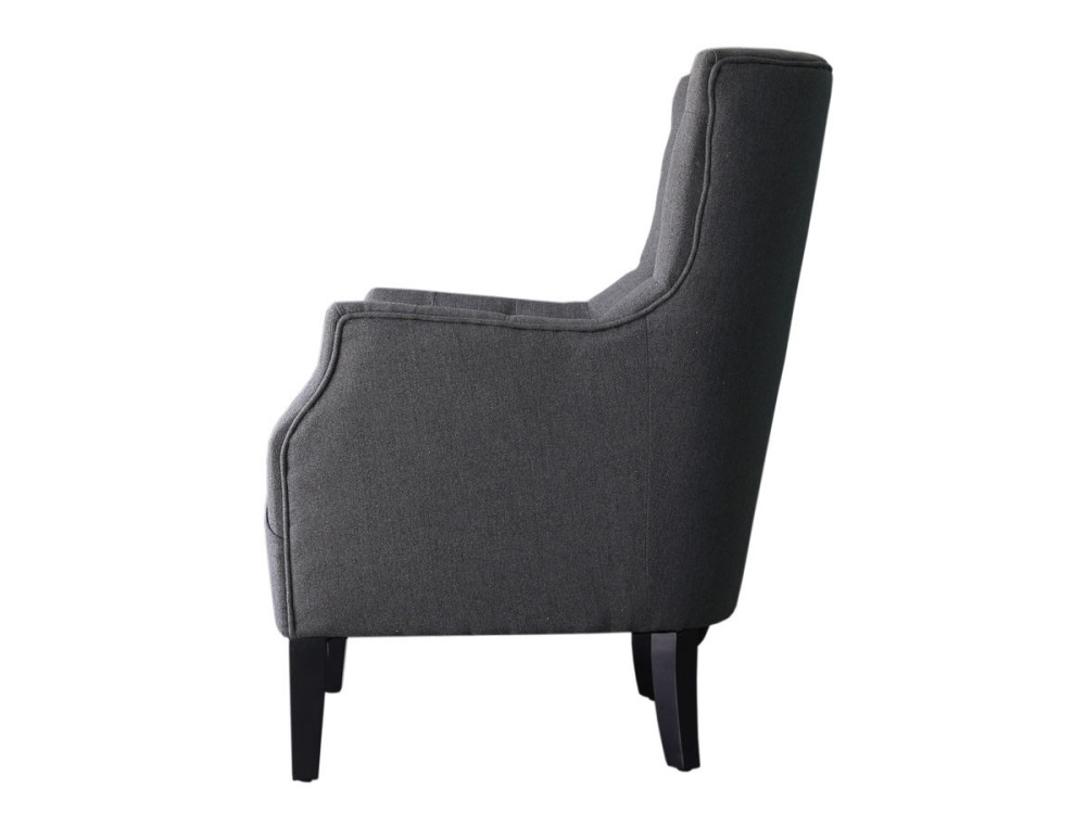 Sillón escandinavo "Duchesse" en tela - Gris
