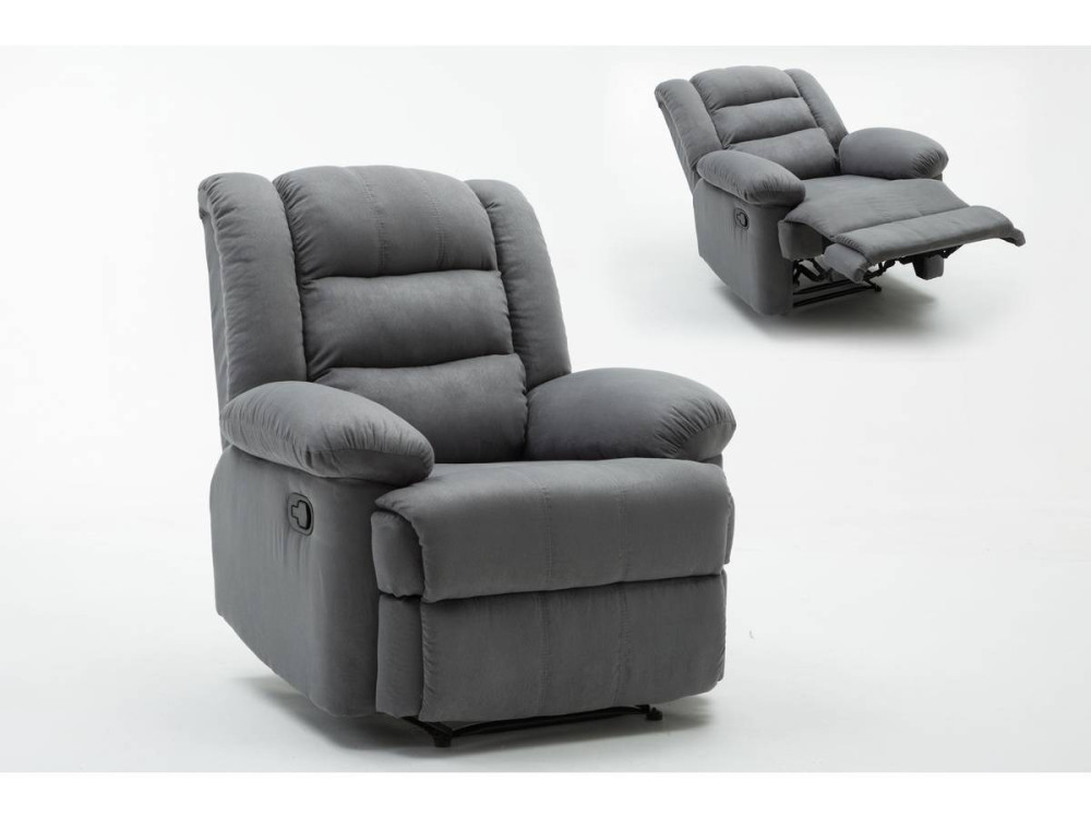 Sillón relax "Buckingham" - Gris claro