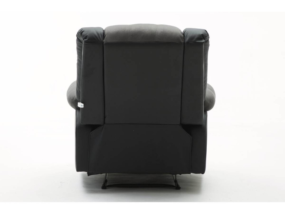 Sillón relax "Buckingham" - Negro/Gris oscuro