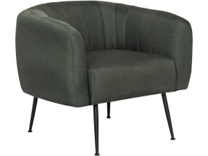 Sillón de tela "Diana" -  81 x 73 x 72 cm - Gris oscuro