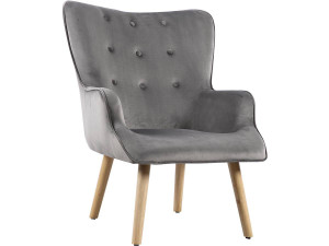 Sillón estilo escandinavo "Odense" -  73 x 81 x 92.5 cm - Gris