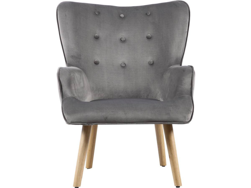 Sillón estilo escandinavo "Odense" -  73 x 81 x 92.5 cm - Gris