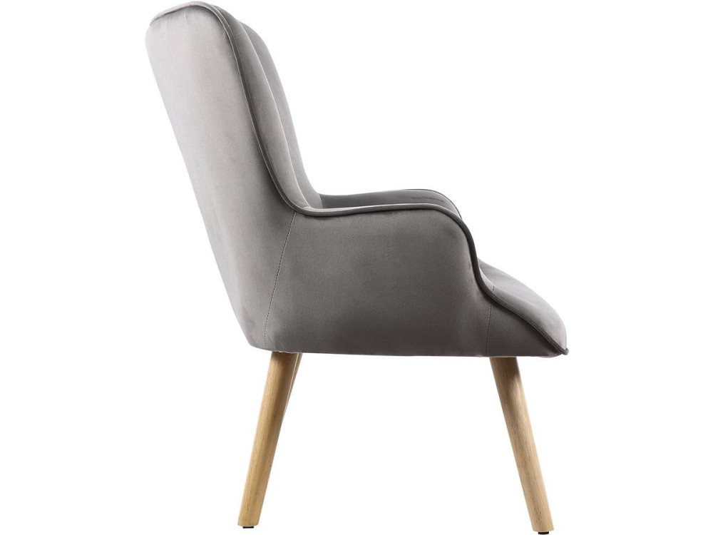 Sillón estilo escandinavo "Odense" -  73 x 81 x 92.5 cm - Gris